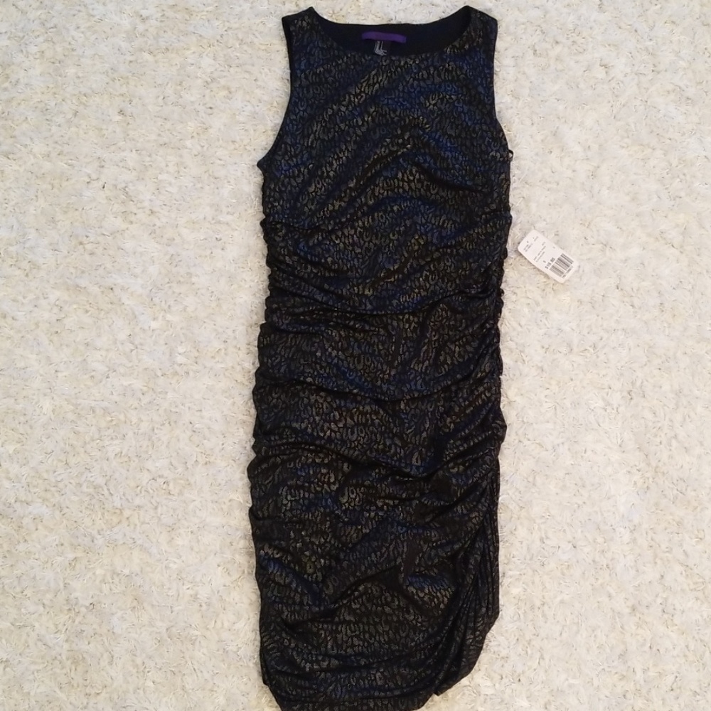 Black Silver Leopard Dress